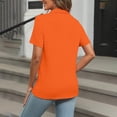 thumbnail image 6 of Pxiakgy Women's Polo Shirts Cotton 3-Button Short Sleeve Collared Tops Summer Cool Shirt Uniform Casual Shirts Women's Short Sleeve Shirts Summer Down Collared Tops Casual Loose Tees Orange S, 6 of 6