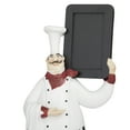 thumbnail image 5 of DecMode Polystone Traditional Jovial Smilling Kitchen Chefs Sculpture 6"W x 12"H, with Polished White Hat and Black and White Apron, 5 of 8
