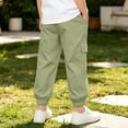 thumbnail image 7 of Tiijoy Little Girls Cargo Pants Casual Summer Lightweight Jogger Hiking Pants, Sizes 5-6, Green, 7 of 7