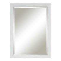 LeBath by Sunny Wood Kasey 30" x 40" Framed Mirror, White-Wash Finish