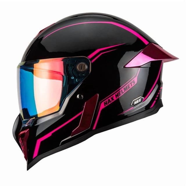 Casco Integral Black Pearl Solid Negro Rosado Brillo L