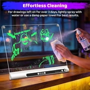 16 Rechargeable LED Drawing Board with Timer & 9-Color Adjustable Neon Glow – Includes 6 Markers, Dry Erase Light-Up Memo Board with Stand for Kids, Family & Office (white)