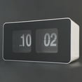 thumbnail image 5 of Reloj abatible hacia abajo, relojes de pared digitales de escritorio, barrido silencioso automático sin cicatrices, blanco, 5 of 5
