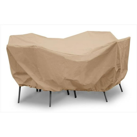 KoverRoos 41252 Weathermax 72 in. Round Dining Set Cover&#44; Toast - 108 Dia x 28 H in.