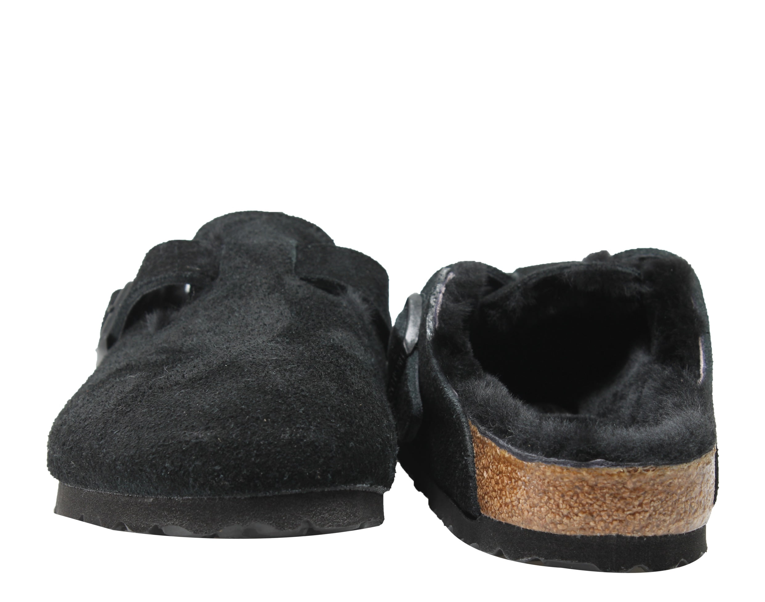 BIRKENSTOCK BOSTON/FUR 黒　24cm Boston Shearling Suede Leather in Color Black | BIRKENSTOCK US