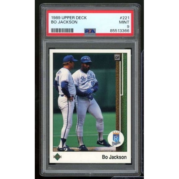Bo Jackson Card 1989 Upper Deck #221 PSA 9