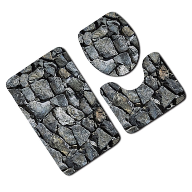 Cateissary Lo más nuevo, 3 unidades/juego de fundas para asiento de inodoro, alfombrilla antideslizante para baño, alfombras lavables florales para baño, Decoración del hogar TYPE6 5 # Cateissary JJ25268-06