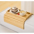 thumbnail image 1 of Kssiaz Couch Arm Tray  Bamboo Sofa Tray Table for Couch  Sofa Armrest Tray Table  -Slip Armrest Organizer  Foldable Couch Cup Holder for Snacks  Phone  Control  Cups  Natural, 1 of 7