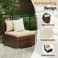 thumbnail image 5 of Techmilly Patio Furniture Sets, Modular Rattan Outdoor Sectional Furniture, Wicker Conversation Set for Backyard,9PCS, 5 of 7
