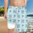 thumbnail image 2 of Gubotare Swimsuits for Teens Boys Swim Trunks with Compression Liner with Pockets Bathing Suit (Mint Green,Size 10-13 Years), 2 of 4