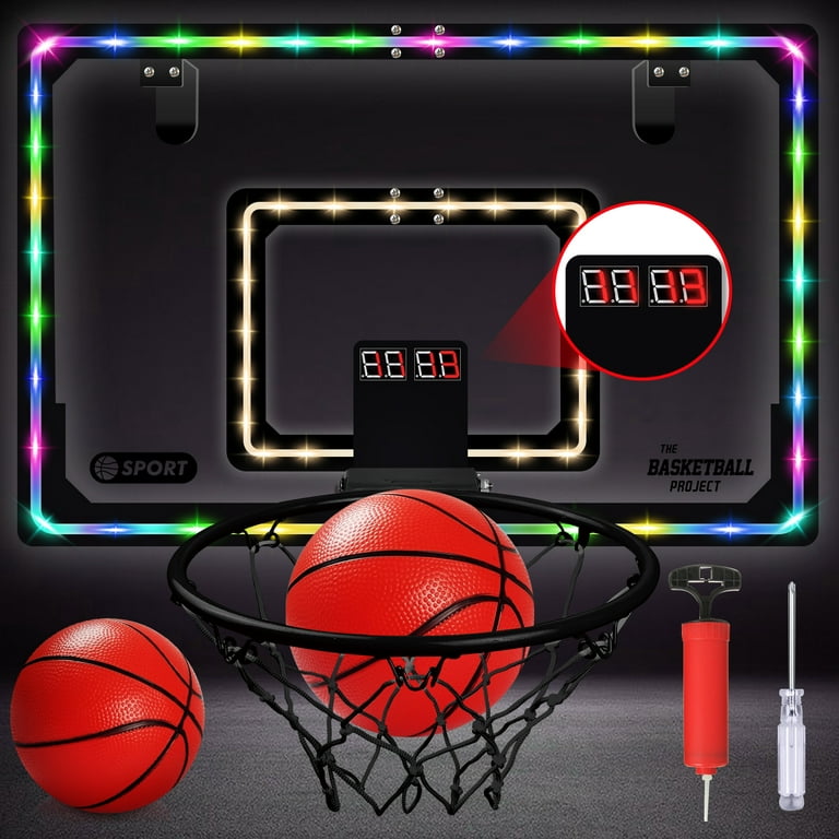 JUOIFIP Basketball Hoop Indoor for Kids, with Scorer Door Room