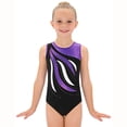 thumbnail image 2 of Weebloom Gymnastics Leotards For Girls Dance Romper Long Sleeve High Elasticity With Embroidery Printing Performance Practice Loose Summer Jumpsuit For Girls 4-12 Years, 2 of 4