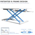 thumbnail image 6 of VIVO White Height Adjustable Corner Desktop Monitor Riser 38" Sit Stand Tabletop, 6 of 9