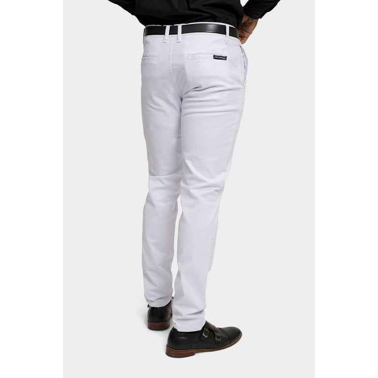 Victorious Men's Slim Fit Stretch Chino Pants, White, 44/30 Victorious Men's Slim Fit Stretch Chino Pants, White, 44/30
