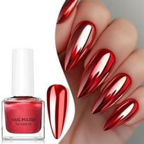 Metallic Nail Polish, Mirror Shiny Metal Effect Long-Lasting Quick Dry Nail Lacquers, Multicolor DIY High Gloss Chrome Nail Art Gel Polish, 7ml