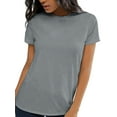 thumbnail image 2 of Womens Loose Fit Tshirts Short Sleeve Summer Tops Casual Workout Yoga Tunic T Shirts Tops, 2 of 6