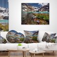 thumbnail image 3 of Designart Crystal Clear Creek in Mountains - Landscape Printed Throw Pillow - 16x16, 3 of 4