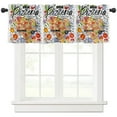 thumbnail image 2 of Gourmet Graffiti Pizza Small Curtain Rod Pocket Short Curtains Half Drapes Partition Cabinet Door Window Curtains Home Decor, 2 of 6