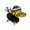 Yellow, variant on butterfly cat toy, | Interactive Butterfly Cat Toy,Realistic Wing Motion Encourages Stalking,Sensor Triggered,Durable Plush Build For Solo Play