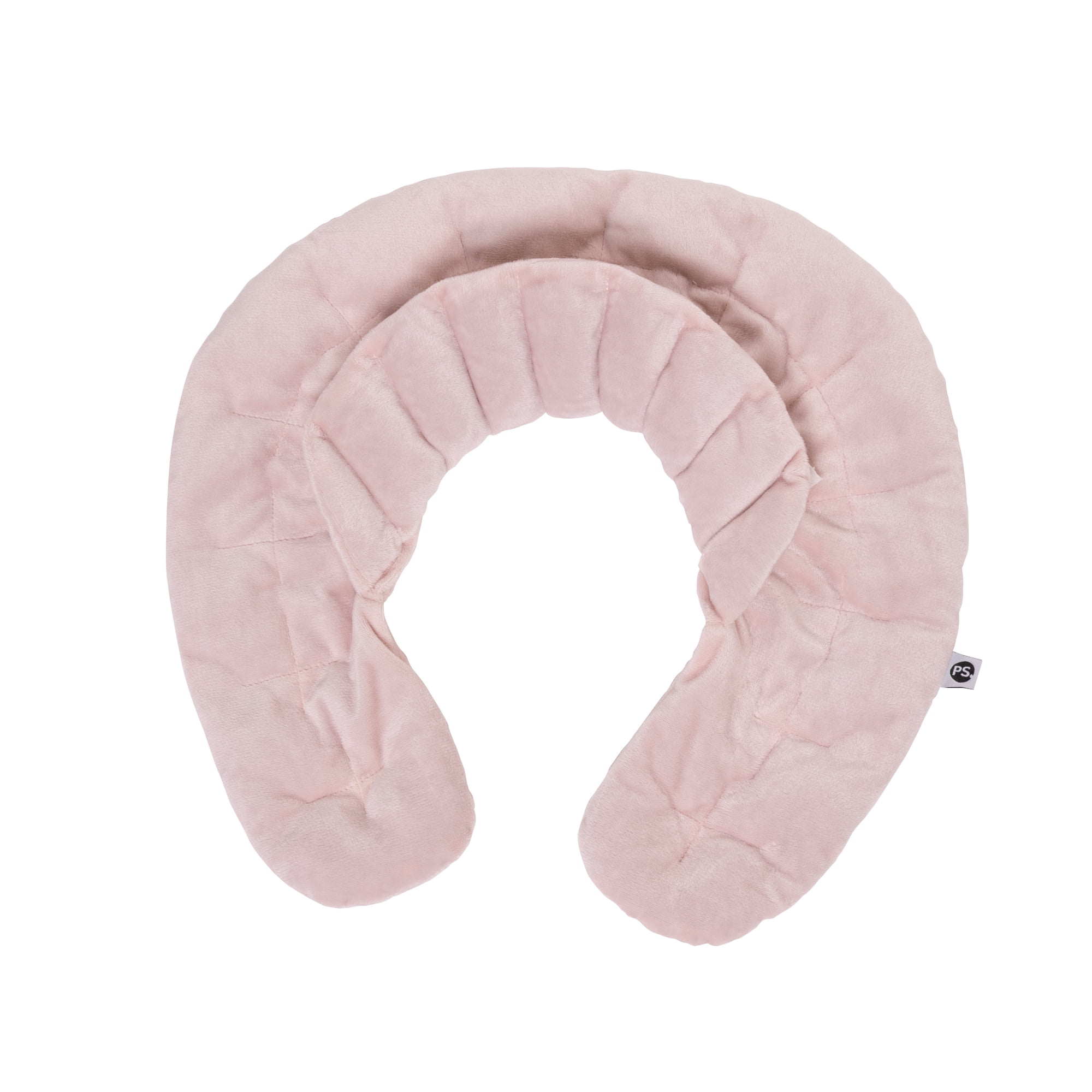 POPSUGAR Weighted Hot/Cold Neck Wrap Pillow, 2-Pound Clay Bead Filling, Aromatherapy, Pink
