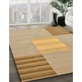 thumbnail image 3 of Ahgly Company Machine Washable Indoor Square Abstract Bronze Brown Area Rugs, 8' Square, 3 of 7