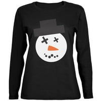 Product Image Snowman Face Ugly Christmas Sweater Black Womens Long Sleeve T Shirt Product Image Snowman Face Ugly Christmas Sweater Black Womens Long Sleeve T Shirt
