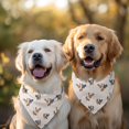 thumbnail image 2 of Dog Bandana 2 Pack,Beige Chicken Group Pattern Bandanas for Dogs,Cat Bandana,Small/ Large Dog Bandana 2 Size,Dog Bandanas Girl Boy, 2 of 6