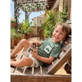 thumbnail image 5 of BemeyourBBs Toddler Baby Boys Summer Clothes Infant Baby Boys Summer Outfit Green Tractor  Short Sleeve T Shirt Tops and Truck Print Pockets Shorts Set, 5 of 9
