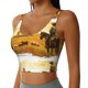 thumbnail image 2 of Fotbe Western Cowboy Ranch Sujetador Deportivo Largo sin Aros para Mujer con Almohadillas y Soporte Medio, Transpirable y Absorbente, Camiseta Tipo Chaleco o Tank Top-Medium, 2 of 8