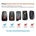 thumbnail image 4 of Car Key Fob Cover Case Chain For Toyota For Highlander For Camry For Corolla Mingyiq, 4 of 6
