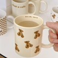 thumbnail image 4 of Cute Retro Cartoon Bear Mug Ceramic Coffee Cup Water Cup 350ml/12oz Fun Novelty Gift Suitable for Women and Girls, 4 of 5