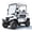 White, variant on GIYI Electric Golf Cart, 2 Passenger, 20 MPH Top Speed, 44 Mile Range, 5KW Motor, 60V Battery, with Backup Camera, Rear Parking Sensors, IPS Display, Hitch Ball, LED Lights, 14" Wheels, Blue