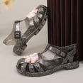 thumbnail image 4 of DuoJiaJ Breathable Jelly Sandals For Girls Soft Sole Fashion Summer Beach Shoes With Open Toe Design Girls Closed Toe Sandals Size 1, 4 of 5