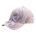 thumbnail image 3 of jiaxiM Raised Ocean Creatures Embroidery Baseball Cap Man Woman Soft Cotton Adjustable Hat for Daily Walking Shopping Travel Outdoor Sports Casual Street Matching Outfits, 3 of 8