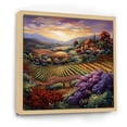 thumbnail image 2 of Designart "Vibrant Vineyard Liquid Canvas" Vineyard Floater Framed Canvas Wall Art, 2 of 5
