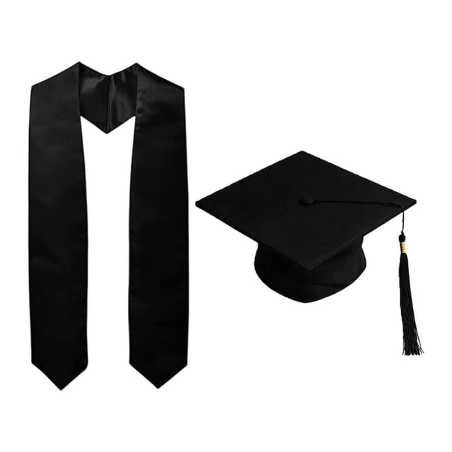 DOMELAY Graduation Cap Academic Cap Mortarboard Gathering Gift Creative Cosplay Holidays Black Stole