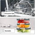 thumbnail image 5 of 10Pack Glass Meal Prep Containers, Airtight Glass Lunch Containers,Stackable Glass Food Storage Containers Set with Lids,Exclusive of BPA, for Microwave,Oven, Freezer&Dishwasher Friendly,Red, 5 of 7