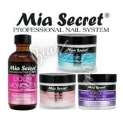 Mia Secret Liquid Monomer 2 oz and Powder 2 oz x 3 (NATURAL PINK + WHITE + CLEAR)