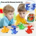 thumbnail image 3 of Press and Go Dinosaur Toy - Inertial Sliding, No Batteries Needed, Suitable, Fun for Indoor Outdoor Play, Durable Plastic Material, Great Christmas Stocking Stuffer & Birthday Gift, Yellow, 2pcs, 3 of 4