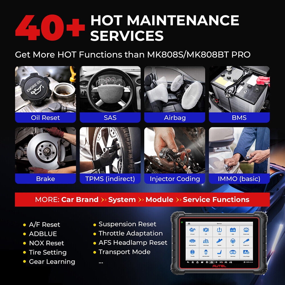 Autel MaxiPRO MP900-BT KIT Car Diagnostic Scan Tool All Systems Bidirectional Scan Tool, , 40+ Service CANFD & DOIP Same as MS906BT/MS906