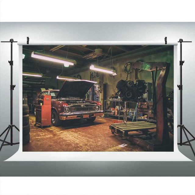 Telón de fondo LUCKBY Old Garage de 9 x 6 pies para fotografía