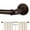 Bronze, variant on KoshiMe 1 Inch Black Wrap-Around Curtain Rod, 16"-28" Heavy Duty Industrial Curtain Rods for Windows, Mount Wall or Ceiling,Easy Install