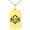 Gold, variant on Stainless Steel Healing Lotus Om Engraved Small Rectangle Dog Tag Charm Pendant Necklace