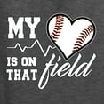 thumbnail image 2 of Wild Bobby, My Heart Is On That Baseball Field, Sports, Unisex Graphic Hoodie Sweatshirt, Heather Black, 3X-Large, 2 of 4