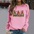 thumbnail image 2 of WEAIXIMIUNG Chandail en Molleton pour Femmes Col Rond Fermeture Éclair Mode de Noël Décontractée Imprimé Bonhomme de Neige Pull à Manches Longues Sans Chapeau, 2 of 6