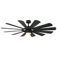 thumbnail image 2 of Wyndmill 12-Blade Smart Ceiling Fan 65in Matte Black 3000K LED Light Kit and Remote Control, 2 of 3