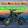 thumbnail image 4 of Floseru 49cc 2-Stroke Kids Dirt Bike, Mini Dirt Scooter Bike Pocket, Off Road Gas Power Mini Pocket Motorcycle with Front Rear Disc Brakes, Pocket Gas Motorbike, Racing Max Speed 40km/H, 4 of 8