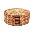 thumbnail image 2 of 6 posavasos de ratán, cojines cálidos resistentes al calor, decoración con soporte Diámetro 8cm, 2 of 9