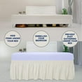 thumbnail image 2 of Easy-Going Wrap Around Ruffled Bed Skirt 18 Inch for Twin, Full Size Beds, Ivory, 2 of 7