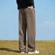 thumbnail image 4 of Pantalones casuales rectos de punto de estilo coreano nuevo de primavera de 2024 para hombre, pantalones holgados para correr, marrón, negro y azul marino, 4 of 5